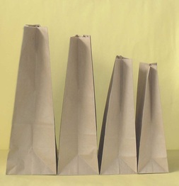 Brown paper bags in different sizes