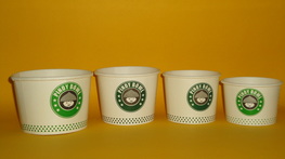 Paper bowls with different sizes food packaging supply