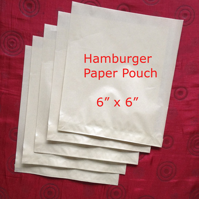 Hamburger Paper Pouch 6"x6"