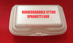 Biodegradable styro spaghetti box food packaging supply