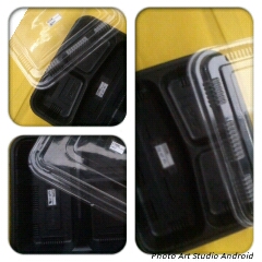  Black bento boxes with white clear lids for sale!