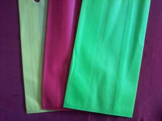 Green and purple Eco bags