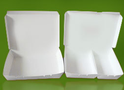  Single and two division white meal boxes food packaging supply
