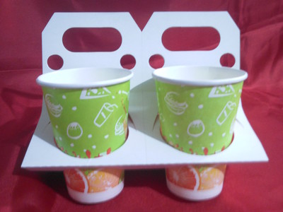 Two fruity design adjustable paper cups holder