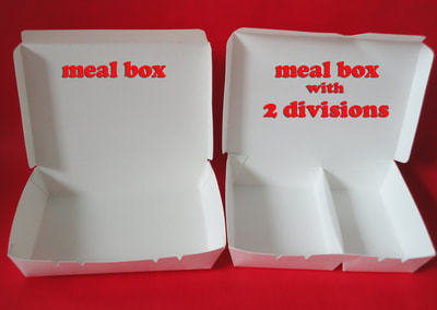 Meal box, one division and meal box two divisions
