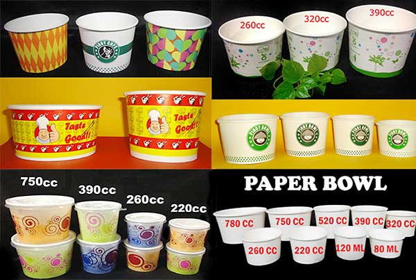 Different types of paper bowls and lids for sale at a cheap price!