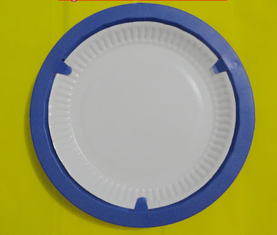 blue plastic bilao holder with white paper plateblue plastic bilao holder with white paper plate